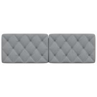 Hoofdbordkussen 160 cm stof lichtgrijs - thumbnail