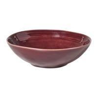 Diep bord Toscane - bordeauxrood - ø19x6 cm - thumbnail