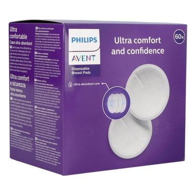 Pakket van 60 Philips AVENT verpleegkussens voor eenmalig gebruik wit