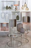 Light & Living Salontafel 'Duarte' Set van 2 stuks, nikkel+glas - thumbnail