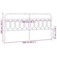 Hoofdbord 200 cm metaal wit - thumbnail