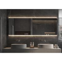 Spiegel London 200x70 cm met Indirecte Verlichting Onder & Boven, Incl. Verwarming & Dimbare Sensor - thumbnail