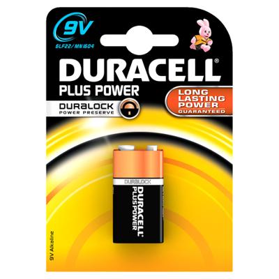 Duracell Plus batterij 9 V (6LR61/MN1604), 1 stuk
