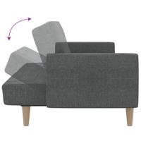 Slaapbank 2-zits stof lichtgrijs - thumbnail