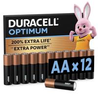 Duracell batterij Optimum AA, blister van 12 stuks - thumbnail