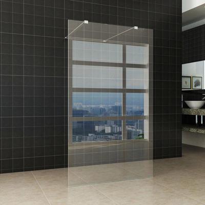 Wiesbaden Vrijstaande Inloopdouche 140x200cm - Helder Glas met Nano Coating