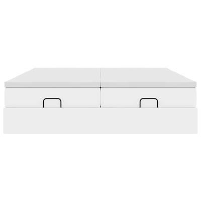 Ottoman bed met matrassen 160x200cm kunstleer wit