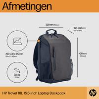 HP Travel 15,6 Laptop Backpack, 18 liter, Iron Grey - thumbnail