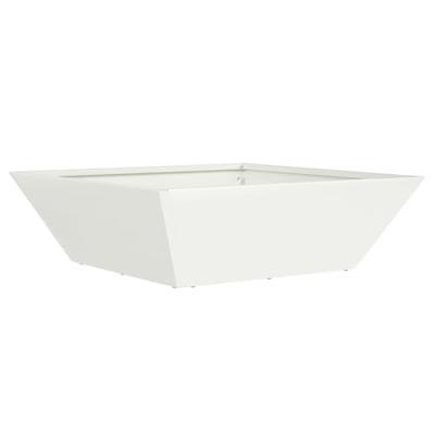VidaXL Tuin bloempot 5 pcs wit 50 x 50 x 15 cm koudgewalst staal VidaXL Tuin bloempot 5 pcs wit 50 x 50 x 15 cm koudgewalst staal