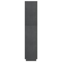Boekenkast/kamerscherm 80x35x167 cm massief grenenhout grijs - thumbnail