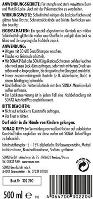 SONAX auto polijstmiddel "lackreiniger" lacquer-clean.intens.500 pet bottle - thumbnail