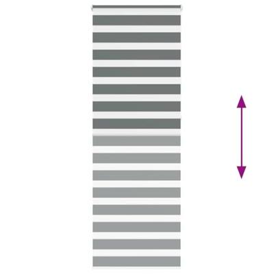 VidaXL Zebra rolgordijn 75x230 cm stofbreedte 70,9 cm donkergrijs