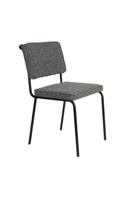 Zuiver Eetkamerstoel 'Buddy' Gerecyclede stof, kleur Zwart - thumbnail