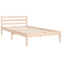 Bedframe met hoofdbord massief hout - thumbnail
