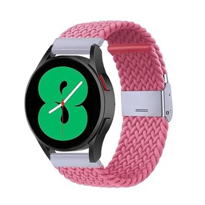 By Qubix - Compatible met Garmin Approach S12 / S40 / S42 - Braided nylon bandje - Roze - Compatible Garmin bandje - Bandbreedte: 20mm