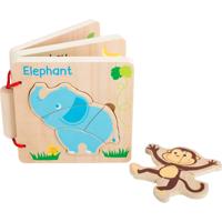 Small Foot puzzelboek dieren junior 12 x 12 cm - thumbnail
