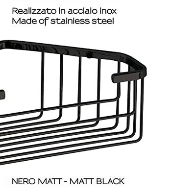 Hoekdraadmand Sapho Smart 20x8x15.1 cm Mat Zwart Sapho Hoekdraadmand Sapho Smart 20x8x15.1 cm Mat Zwart Sapho