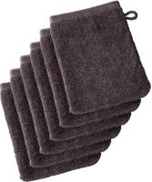 De Witte Lietaer washandjes 22 x 15 cm katoen bruin 6 stuks - thumbnail