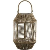 Solar lantaarn Caro - naturel - 26xØ16 cm - Leen Bakker - thumbnail