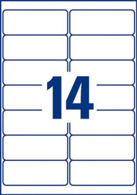 Etiket Avery J8163-100 99.1x38.1mm wit 1400 etiketten Etiket Avery J8163-100 99.1x38.1mm wit 1400 etiketten