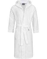 Morgenstern Morgenstern badjas Andrea wafelstof met Capuchon 120cm Wit L - thumbnail