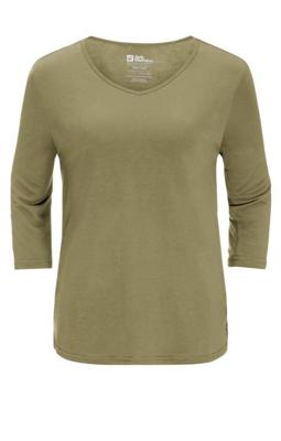 Jack wolfskin Mola 3/4 T-Shirt Dames Bay Leaf L