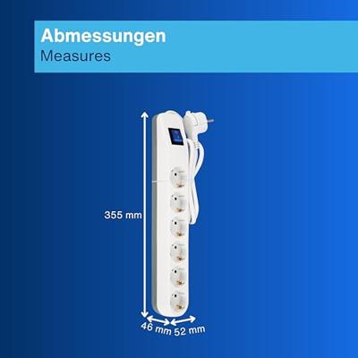 REV 0014640100 Stekkerdoos met schakelaar 6-voudig Wit, Grijs Randaarde stekker 1 stuk(s) REV 0014640100 Stekkerdoos met schakelaar 6-voudig Wit, Grijs Randaarde stekker 1 stuk(s)