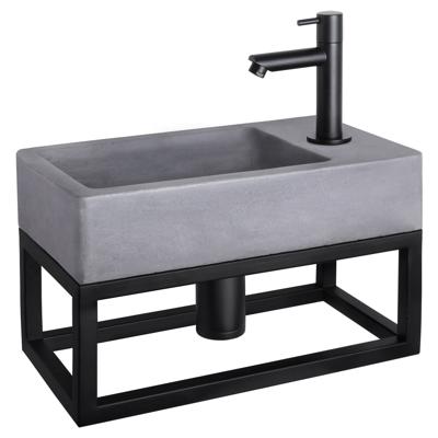 Fonteinset Differnz Force Beton en Handoekrek 40x22x9 cm Donker Grijs Met Rechte Kraan Mat Zwart Differnz Fonteinset Differnz Force Beton en Handoekrek 40x22x9 cm Donker Grijs Met Rechte Kraan Mat Zwart Differnz
