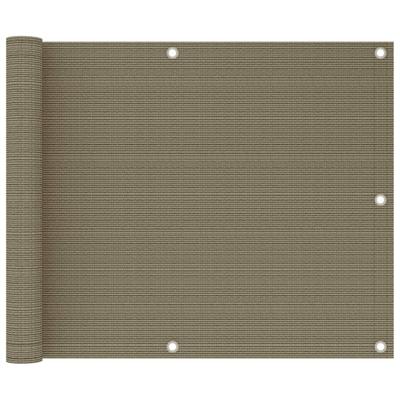 VidaXL Balkonscherm 75x300 cm hdpe taupe VidaXL Balkonscherm 75x300 cm hdpe taupe