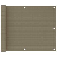 VidaXL Balkonscherm 75x300 cm hdpe taupe - thumbnail