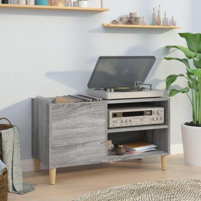 Platenkast 84,5x38x48 cm bewerkt hout grijs sonoma eikenkleurig Platenkast 84,5x38x48 cm bewerkt hout grijs sonoma eikenkleurig