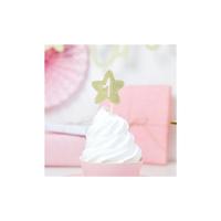 Cake Topper &apos;1&apos; Ster Goud - 6 stuks - thumbnail