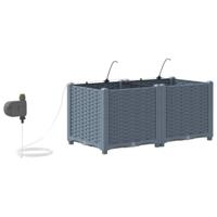 Tuin Bloempot 2 pcs Licht Grijs Staal - thumbnail