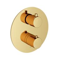 Douchethermostaat Hotbath Cobber Inbouw 2-weg Gepolijst Messing PVD (excl. inbouwdeel) - thumbnail