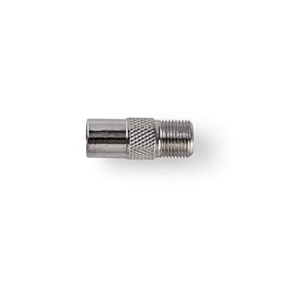 Nedis CSGB41954ME Satelliet- En Antenne-adapter Coax Male - F Female Metaal