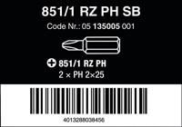Wera 851/1 RZ Bits Phillips, PH 2 x 25 mm - 1 x 2 stuk(s) - 05135005001 - thumbnail