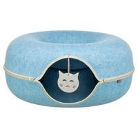 Trixie speeldonut vilt blauw - thumbnail