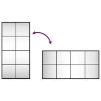 VidaXL Wandspiegel rechthoekig 40x80 cm ijzer zwart - thumbnail
