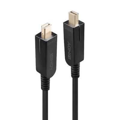 LINDY 38481 DisplayPort-kabel USB Aansluitkabel Mini DisplayPort-stekker, Mini DisplayPort-stekker 20.00 m Zwart 8K UHD