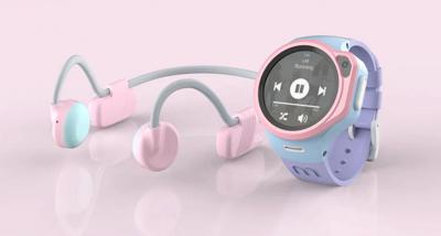 myFirst Headphones BC Wireless Lite Hoofdtelefoon, voor jongens en meisjes, kinderen, met botgeleidingstechnologie, geschikt voor online onderwijs, muziekspeler, luisterboeken (suikerkust)