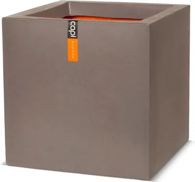 Capi urban smooth nl kunststof plantenbak 50x50x50 cm warm taupe