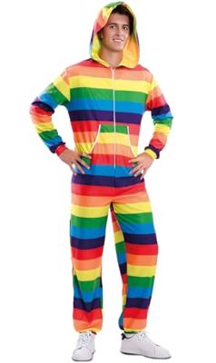 Rainbow jumpsuit met capuchon
