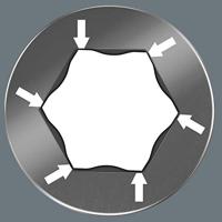 Wera Bit-Check 6 Stainless 1 05073634001 Bitset 6-delig Binnen-Torx, Inbus, Kruiskop Pozidriv - thumbnail