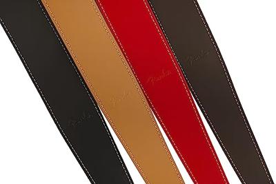 Fender 2" Essentials Leather Strap Red gitaarband - thumbnail