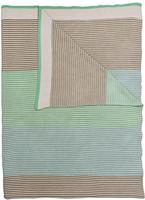 Pip Studio Pip Studio Blockstripe Throw - Light Green 130x170 cm - thumbnail