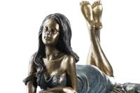 Decoratieve figuren DKD Home Decor Vrouw Koper Hars (30,5 x 15,5 x 28,5 cm) - thumbnail