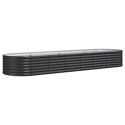 VidaXL Plantenbak 296x80x36 cm gegalvaniseerd staal antracietkleurig