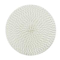 2 stks PP ronde ovale geweven placemat grootte: diameter 18cm (wit) - thumbnail