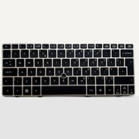 Notebook keyboard for HP Elitebook 2560P 2570P with frame silver pulled - thumbnail
