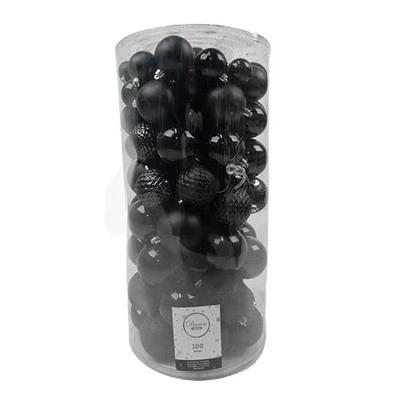 Kerstballen mix 100 stuks zwart Kerst Buitengewoon de Boet - Decoris Kerstballen mix 100 stuks zwart Kerst Buitengewoon de Boet - Decoris